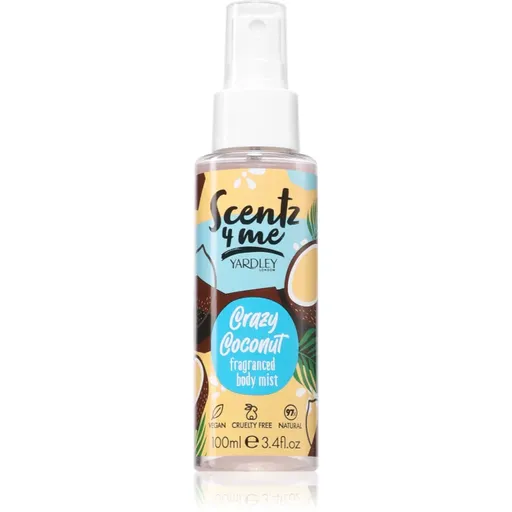 Yardley Scentz 4 Me Crazy Coconut Body Mist pentru femei 100 ml