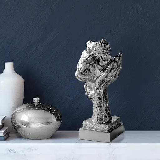 Decoratiune, Yak-030-B, Poliester, Argintiu