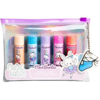 Martinelia Magic Ballet Lip Balm Set set cu luciu de buze cu sac pentru copii 5x3,6 g