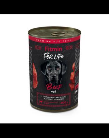 FITMIN For Life Dog pate pentru caini, cu vita 400 g