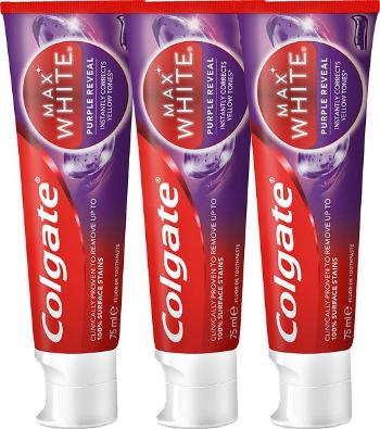 Colgate Pastă de dinți Max White Purple Trio 3 x 75 ml