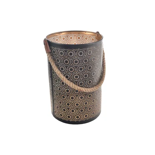 In Decor Sfeșnic metalic Dot negru, 20 x 20 x 30cm, M