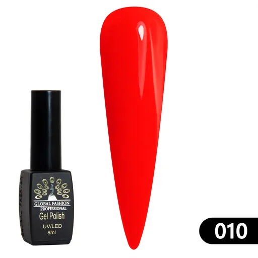 Gel Lacquer Global Fashion Black Elite 8 ml - 010, TPO Free