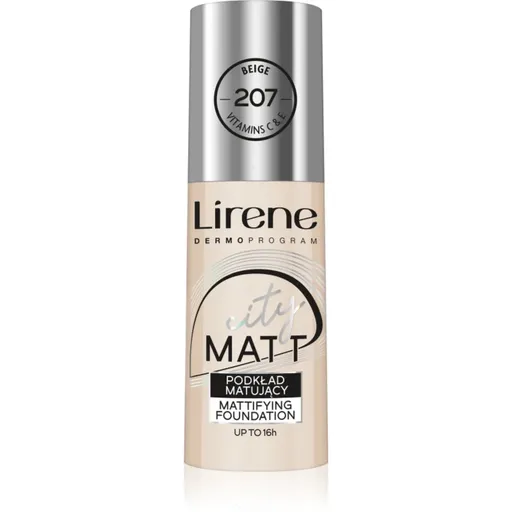 Lirene City Matt Make-up lichid matifiant cu efect de netezire culoare 207 Beige 30 ml