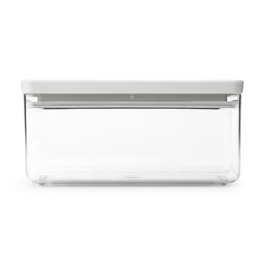 Cutie de depozitare Brabantia Tasty+ Stackable 1008874, 1,5L, Sigiliu din silicon, Fara BPA, Gri deschis