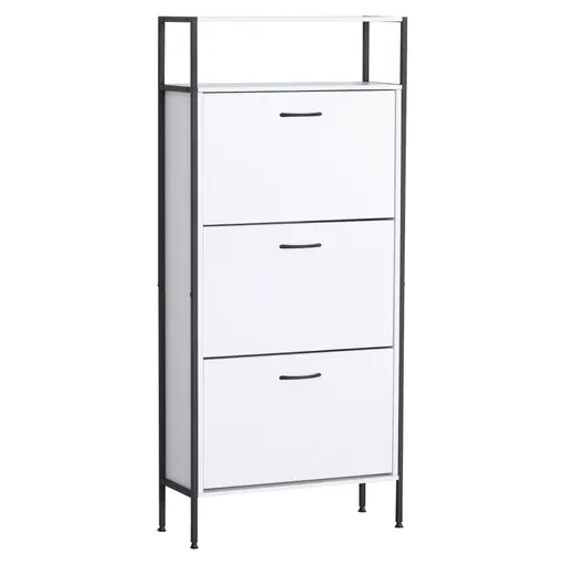 Botník TREDIS, 3 etaje, alb, alb