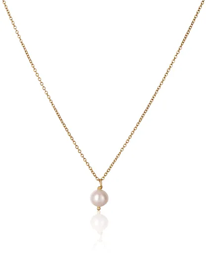 JwL Luxury Pearls Colier frumos placat cu aur cu perla albă reală JL0679