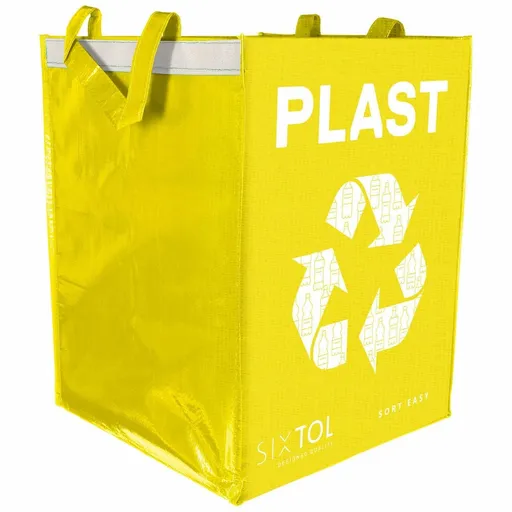 Sac pentru deșeuri sortate Sixtol SORT EASY PLASTIC, 36 l, galben
