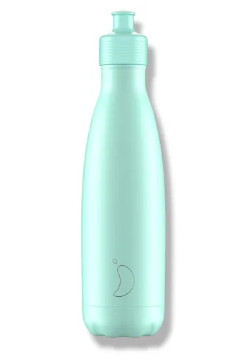 Sticlă termos Chilly's Bottles - verde pastel - 500ml, ediția Original Sports