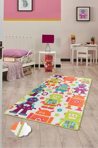 Covor, Robot, 100x160 cm, Multicolor