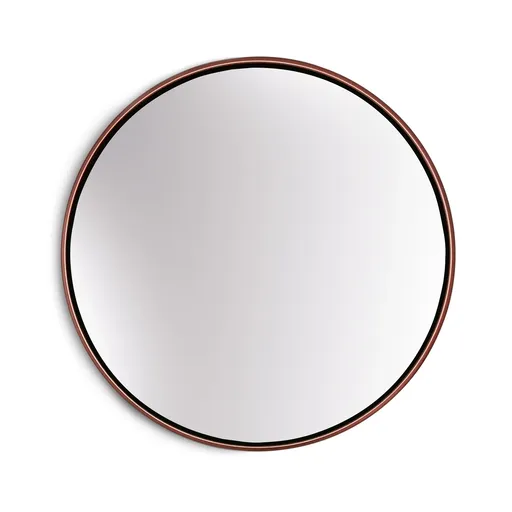Casa Chic Fournier Oglindă de perete cu ramă metalică rotundă 58,8 x 58,8 cm