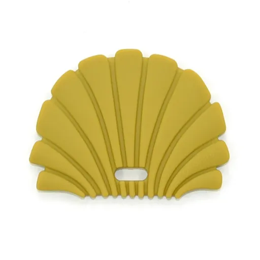 O.B Designs Shell Teether jucărie pentru dentiție Gold 3m+ 1 buc