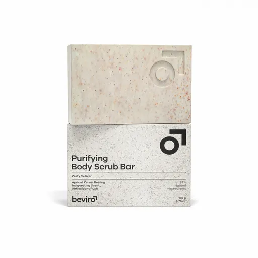 beviro Săpun solid peeling de corp Zesty Vetiver (Purifying Body Scrub Bar) 135 g