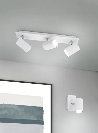 Plafoniera Marley, TRIO, 48x9x15 cm, 35W, 3x GU10, metal, alb