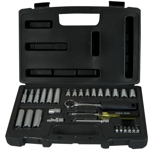 Trusa 30 piese tubulare Stanley de 1/4 inch in sistem metric
