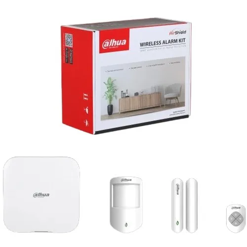 Kit alarma Dahua ART-ARC3800H-03-FW2(868), 150 periferice, senzor de miscare, telecomanda, contact magnetic, Wi Fi, Ethernet, 4G, dual sim