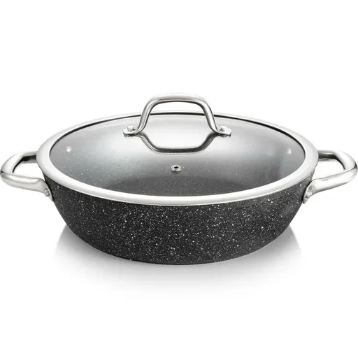 Tigaie adâncă cu capac Tescoma PRESIDENT Stone, 28 cm, 28 cm