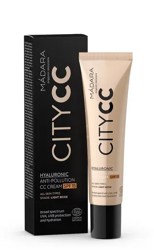 MÁDARA CC Cremă SPF 15 Light Citycc (Hyaluronic Anti-Pollution Cc Cream) 40 ml