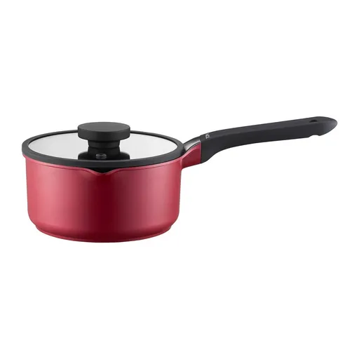 Cratita cu capac Noel, Ambition, 18 cm, 1.9 L, aluminiu, visiniu/negru