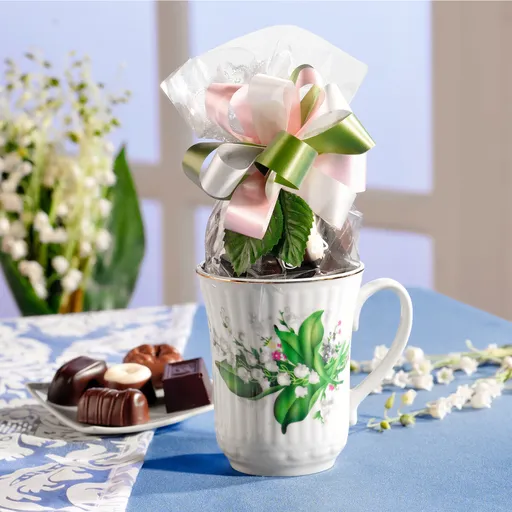 1 cană "Lily of the Valley" + ciocolată belgiană
