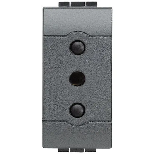 Priza 2P+T 10A Bticino Living Light L4113, antracit