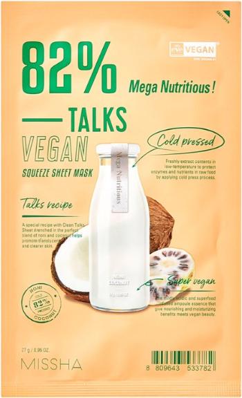 Missha Mască vegană Talks Vegan Squeeze Mega Nutritious (Sheet Mask) 27 g