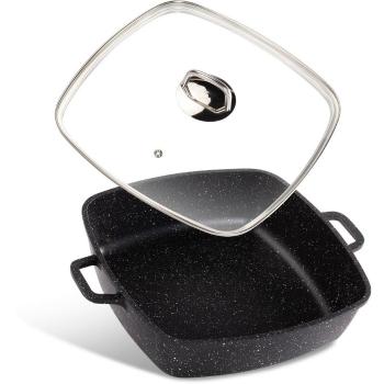 Lamart LT1288 Caserolă turnată, 28 x 28 cm, negru, negru