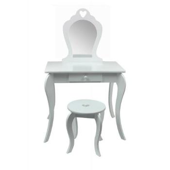 Masă de toaletă pentru copii cu oglindă desiguranță Elza , 71 x 50 x 108 cm