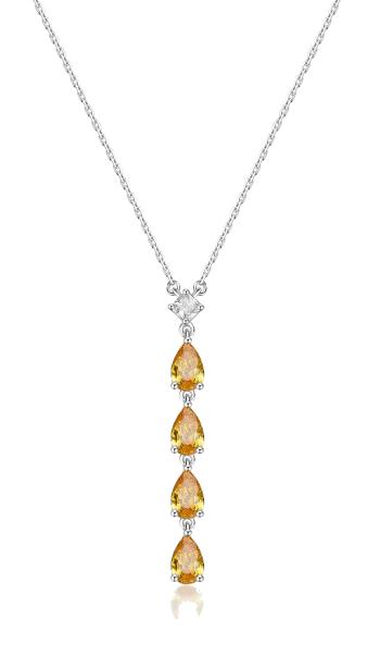 Brosway Colier din argint cu zircon cubic Energy Yellow Fancy FEY98