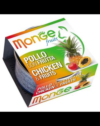 MONGE Fruit hrană umedă pentru pisici, cu pui și fructe 80 g