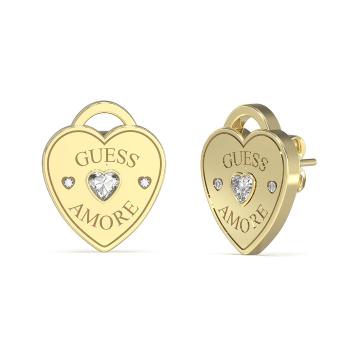 Guess Cercei inimioare din oțel placat cu aur Guess Amore JUBE05058JWYGT/U