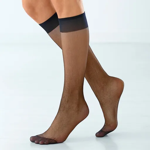 Set de 10 perechi de șosete până la genunchi din nailon