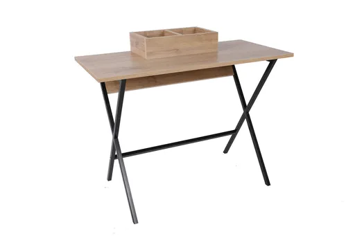 Birou, Hanah Home, Venedik, 100x50x89 cm, Stejar / Negru