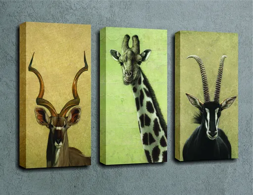 Tablou decorativ, UC68, Dimensiune: 45 x 20 cm (3 bucăți), Multicolor