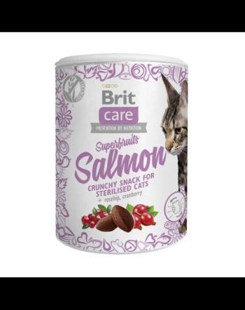 BRIT Care Cat Snack Superfruits Salmon recompense pentru pisici adulte, cu somon 100 g