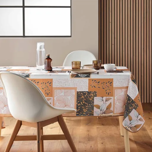 Față de masă cu imprimeu de frunze patchwork