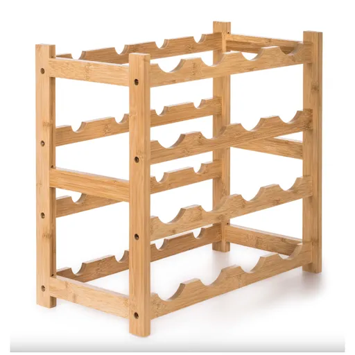 Raft pentru vin G21 din bambus, 16 sticle, M