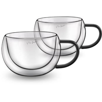 Lamart LT9114 Set 2 pahare cappuccino Vaso, 270ml, negru, negru