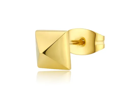 S'Agapõ Cercel single din oțel placat aur Snap SNP25