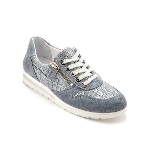 Adidași cu fermoar și efect de piele de crocodil