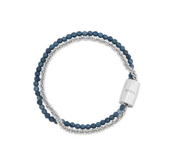 BREIL Brățară dublă cu agat albastru Magnetica System TJ3724 20,5 cm