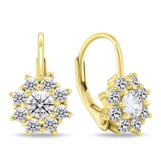 Brilio Silver Cercei frumoși placați cu aur cu zirconi transparente EA744Y