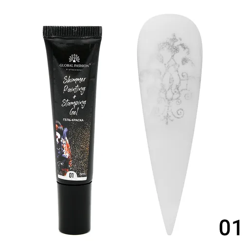 Gel Vopsea pentru Pictura Chinezeasca si stamping cu shimmer 8 ml, Painting Stamping 01, TPO Free