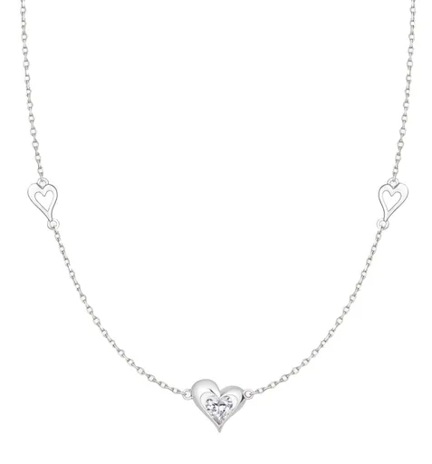 Preciosa Colier romantic din argint Clarity cu zircon cubic Preciosa 5386 00