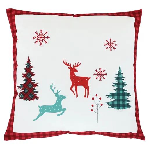 Pernă cu umplutură Motiv Crăciun Peisaj de iarnă 45 x 45 cm