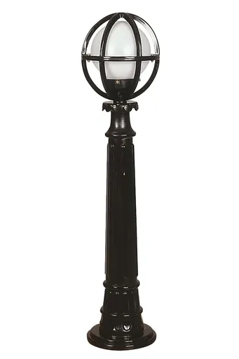 Lampadar de exterior, Opviq, 685AVN1140, Alb/Negru