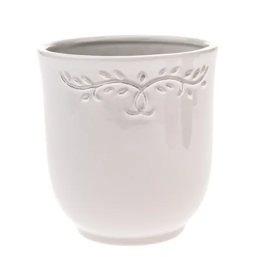 Ghiveci ceramic Ramillete alb, 13 x 14 cm