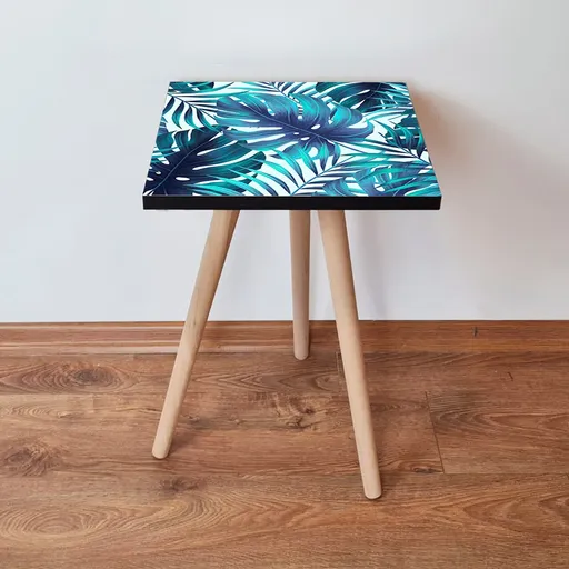 Masuta, Hanah Home, Shp165, 35x42x35 cm, Bleumarin / Albastru / Alb