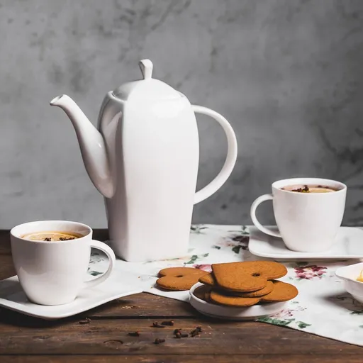 Set de cafea / ceai 17 piese Fala, Ambition, portelan, 220 ml, alb