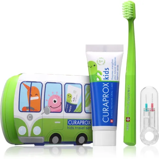 Curaprox Kids Travel Set Set de călătorii pentru dinti, limba si gingii pentru copii 1 buc